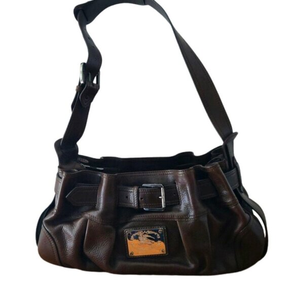 Burberry Chocolate Dark Brown Leather shoulder bag - Picture 1 of 17